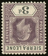 1904-05 3d Dull Purple And Grey With WATERMARK INVERTED, SG 91w, Never Hinged Mint. For More Images, Please Visit... - Sierra Leona (...-1960)