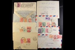 1950s COMMERCIAL COVERS Colourful And Attractive Group Of Airmail Covers Bearing A Wide Range Of Adhesives... - Saudi Arabia
