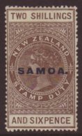 1914-24 2s6d Grey-brown "De La Rue" Paper, Perf 14½x14 Comb, SG 128, Very Fine Mint. Scarce! For More... - Samoa (Staat)