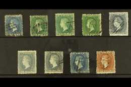 1862-69 Used Range, Includes 1862-68 4d Deep Blue, 6d Deep Greens (3), 1s Greys (3), 1969 1s Indigo & 1s... - St.Vincent (...-1979)