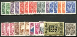 1938-48 KGVI Definitives Complete, SG 128/41, Including All The SG Listed Additional Perfs/shades, Fine Fresh... - Ste Lucie (...-1978)