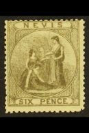 1871-78 6d Grey, SG 19, Mint, Fabulous Colour. For More Images, Please Visit... - St.Christopher-Nevis & Anguilla (...-1980)