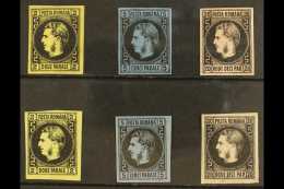 1866-67 2p, 5p, And 20p Sets On Both Thick Paper And On Thin Paper, Michel 14x/16x Plus 14y/16y, Each Fine Mint... - Sonstige & Ohne Zuordnung
