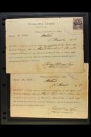 1913 PROSPECTING LICENCE Two Licences, Consecutive Numbers, Issued To Wick Lambert Burke On 13th March 1913, One... - Andere & Zonder Classificatie