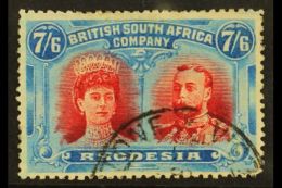1910-13 7s 6d Carmine And Bright Blue, SG 162, Good Colours And Neat Part Livingstone Cds For More Images, Please... - Otros & Sin Clasificación