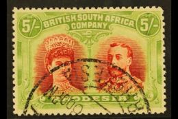 1910-13 5s Crimson And Yellow Green Double Head, SG 160a, Fine Part Remainder Cds. For More Images, Please Visit... - Other & Unclassified