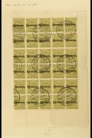 1909 4d Olive Overprinted "RHODESIA.", SG 105, Right Hand PART SHEET OF THIRTY (5 X 6), With Full Margins To Three... - Autres & Non Classés