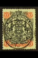 1897 £1 Black And Red Brown On Green Arms, SG 73, Fine Gwelo/Matabeleland JU 19 1899 Cds. For More Images,... - Other & Unclassified