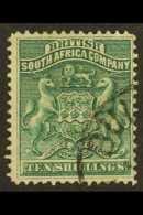 1892-93 10s Deep Green, SG 9, With Part Papermaker's Watermark, Very Fine Used. For More Images, Please Visit... - Autres & Non Classés
