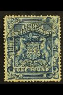 1892-3 £1 Deep Blue, SG 10, VFU With Light & Clear "FRANCESTOWN" Postmark, Small Closed Tear At Top. For... - Other & Unclassified