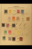 MACAO 1884-1911 Old Time Collection On Printed Album Pages, Includes 1884 Range To 300r Mint, 1885 New Colours... - Other & Unclassified