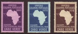 CAPE VERDE ISLANDS 1939 President Carmona Tour Set, SG 316/8, Very Fine Mint (3 Stamps) For More Images, Please... - Andere & Zonder Classificatie