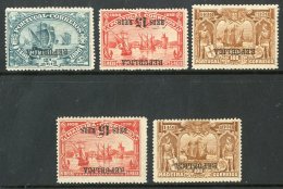 1911 2½r, 15r On 5r & 100r Vasco (Portugal) And 15r On 5r & 100r Vasco (Madeira) All With... - Sonstige & Ohne Zuordnung