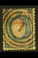 1860 10k Pale Blue And Pale Rose, SG 1b (Michel 1a), Used With Neat "1" Concentric- Ring Cancellation. For More... - Sonstige & Ohne Zuordnung