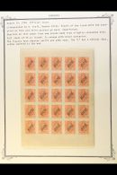 OFFICIALS 1886 Imperf Complete Set (as Sc O1/7, SG O32/38) In COMPLETE SHEETS (reprints On Thin Paper), With... - Paraguay