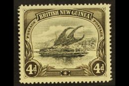 1901-05 4d Black & Sepia Lakatoi Wmk Horizontal, SG 5, Fine Mint, Fresh. For More Images, Please Visit... - Papúa Nueva Guinea