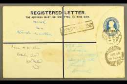 1948 (8 Apr) 4½a Registered Stationery Envelope With "PAKISTAN" Nasik Overprint (26¼ X 3mm), On... - Pakistan