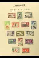 1935 - 1963 FINE MINT COLLECTION Lovely Fresh Collection Lightly Hinged On Pages Including 1935 Jubilee Set,... - Nyasaland (1907-1953)