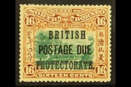 POSTAGE DUES 1902 16c Green And Chestnut, SG D47, Very Fine And Fresh Mint. For More Images, Please Visit... - Noord Borneo (...-1963)