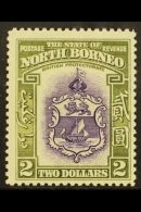 1939 $2 Violet And Olive-green Arms, SG 316, Fine Mint, Centered To Lower Right. For More Images, Please Visit... - Noord Borneo (...-1963)