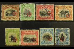 1916 Red Cross Overprints In Carmine Set To 12c (no 4c Carmine), SG 202/209 (no 204a), Very Fine Used. (8 Stamps)... - Bornéo Du Nord (...-1963)