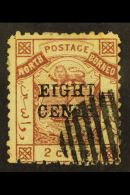 1883 "EIGHT CENTS" On 2c Red-brown, SG 3, With Neat Barred Cancel. For More Images, Please Visit... - Bornéo Du Nord (...-1963)