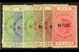 1918 - 29 POSTAL FISCALS Complete Set To £1 Including Perf 14 5s Yellow Green, The £1 On Cowan Paper,... - Niue