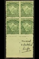 1901 ½d Green With Mixed Perfs, SG 283, Very Fine Mint Lower Marginal BLOCK OF FOUR, The Lower Pair Never... - Other & Unclassified