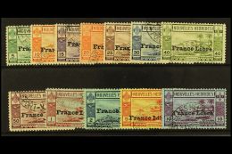 FRENCH: 1941 "FRANCE LIBRE" OVERPRINTS Complete Set, SG F65/76, Fine Cds Used. (12) For More Images, Please Visit... - Other & Unclassified