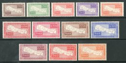 1954 Maps Definitives Complete Set, SG 85/96, Never Hinged Mint. (12 Stamps) For More Images, Please Visit... - Népal