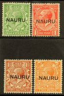 1923 Central Overprints Set Complete, SG 13/16, Never Hinged Mint (4 Stamps) For More Images, Please Visit... - Nauru