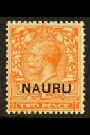 1923 2d Orange (Die II), SG 5, Never Hinged Mint. For More Images, Please Visit... - Nauru