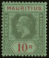 1921-34 10r Green & Red On Emerald, Die II, Wmk Script CA, SG 241, Very Fine Mint. For More Images, Please... - Maurice (...-1967)