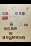 1863-1936 USED COLLECTION On Printed Pages With KEVII To 1s, KGV Pictorials To 2s6d. Useful Ranges (90+ Stamps)... - Malte (...-1964)