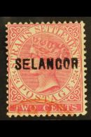 SELANGOR 1883-85 2c Pale Rose Overprint Type 14 With "E" Wide, SG 21, Very Fine Used, Fresh. For More Images,... - Other & Unclassified