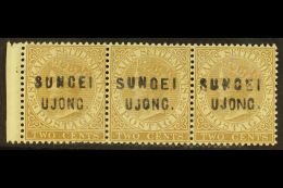 NEGRI SEMBILAN 1883-4 2c Brown Overprinted "SUNGEI UJONG", As A Strip Of 3 Showing Settings (B), (H), And (I), SG... - Sonstige & Ohne Zuordnung