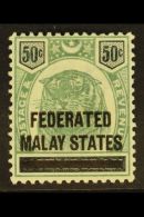 FMS 1900 50c Green & Black Overprint On Negri Sembilan, SG 8, Fine Mint, Very Fresh. For More Images, Please... - Sonstige & Ohne Zuordnung