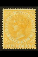1867-72 8c  Orange-yellow, Watermark CC, SG 14, Fine Mint. For More Images, Please Visit... - Straits Settlements