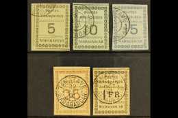 1891 Numeral Issue Complete Set To 1fr, Yv 8/12, Fine And Fresh Used With Margins All Round. (5 Stamps) For More... - Sonstige & Ohne Zuordnung