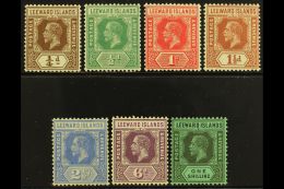 1921-32 Reversed To Die I Complete Set, SG 81/87, Very Fine Mint, Very Fresh. (7 Stamps) For More Images, Please... - Leeward  Islands