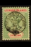 1897 1s Green & Carmine Jubilee Overprint, SG 15, Fine Mint, Fresh. For More Images, Please Visit... - Leeward  Islands