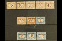 SOMALIA POSTAGE DUES - 1909 Complete Set To 10Lire, Sass S64, Superb NHM. The 10Lire Is Exceptionally Well... - Andere & Zonder Classificatie