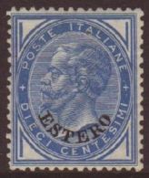 LEVANT - GENERAL ISSUE 1878-79 10c Blue, Sassone 10 (SG 10), Very Fine Lightly Hinged Mint. Fresh &... - Andere & Zonder Classificatie