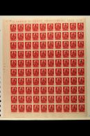 ITALIAN SOCIAL REPUBLIC 1944 75c Carmine, Rome Printing Type II (Sass 494) - A COMPLETE SHEET Of 100 Stamps With... - Zonder Classificatie