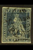 TUSCANY 1851 6cr Slate On Grey, Sass 7, Very Fine Used With Good Colour And Clear Margins All Round. Cat €400... - Unclassified