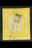 NEAPOLITAN PROVINCES 1861 20c Yellow, SG 19, Used, Four Margins, Just Clear At Top, Cat.£3250. For More... - Non Classés