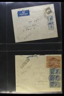 INTERIM PERIOD COVERS 1948 Collection Of Covers Bearing Various Interim Period Stamps. Interesting Group, No... - Otros & Sin Clasificación