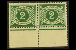 1925 POSTAGE DUE 2d Deep Green, Watermark Inverted, SG D3w, Very Fine Mint Lower Marginal Horizontal Pair. For... - Autres & Non Classés