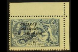 1922 10s Dull Grey-blue "Sea Horse" With Dollard Overprint, SG 21, Never Hinged Mint, Corner Marginal Example. For... - Sonstige & Ohne Zuordnung