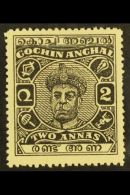 COCHIN 1946 2a Black, Ravi Varma, SG 107, Very Fine And Fresh Mint. For More Images, Please Visit... - Otros & Sin Clasificación